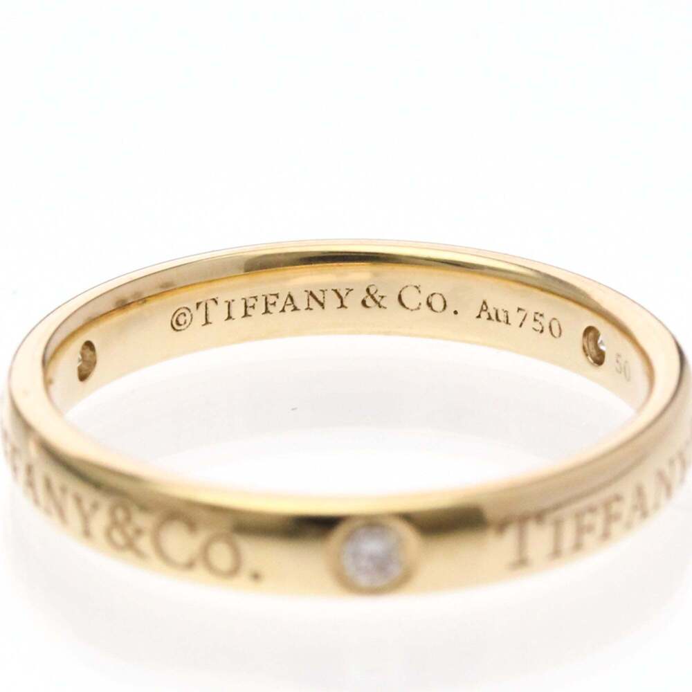 TIFFANY 18k Gold Diamond Ring - Picture 5 of 10